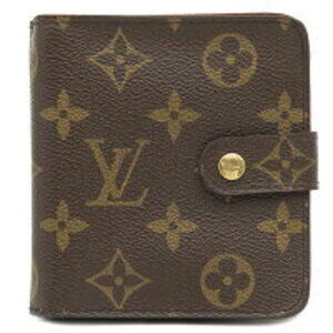 Louis Vuitton Compact Zip Bi fold Wallet Monogram Canvas Brown